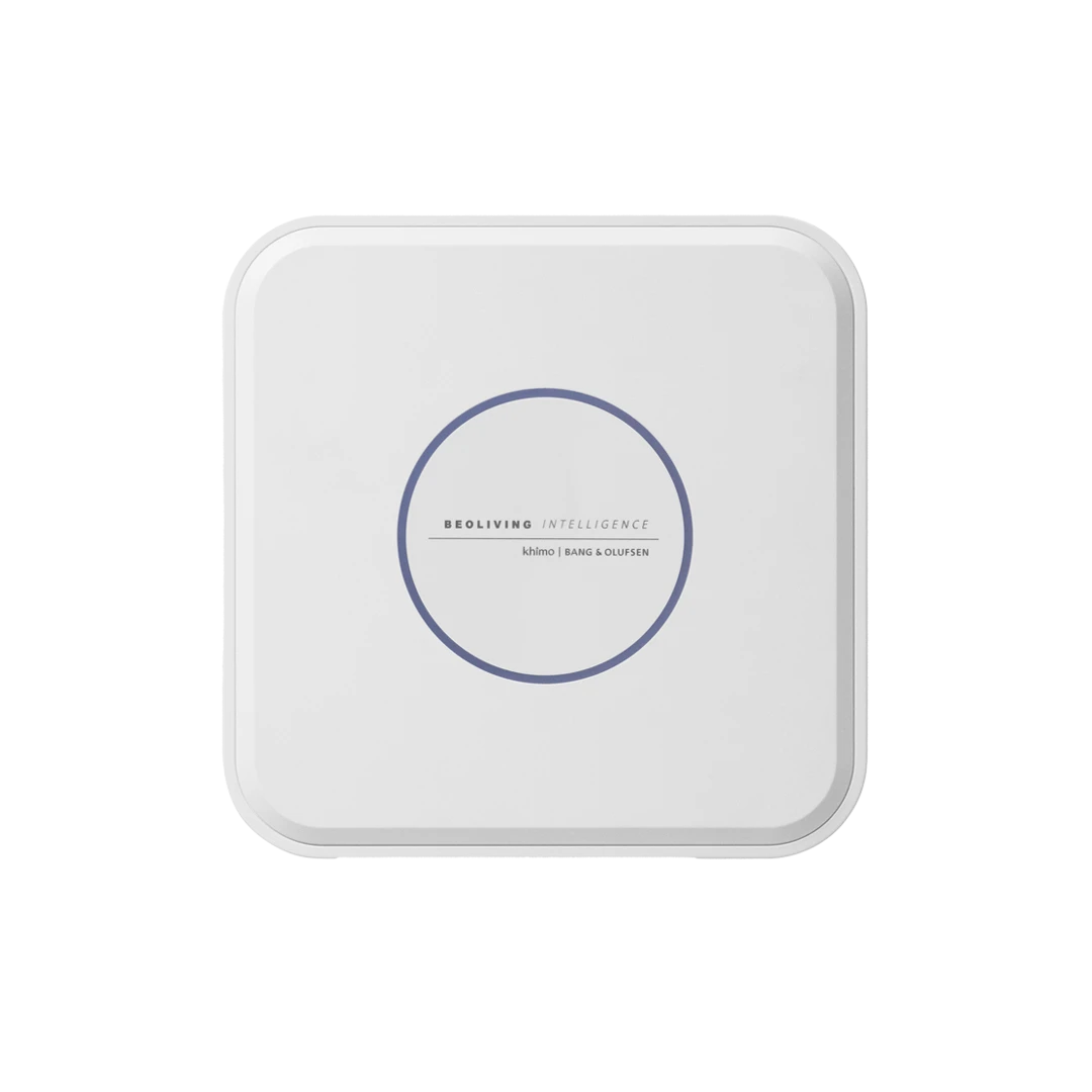 Top view of the Beoliving intelligence smart home device