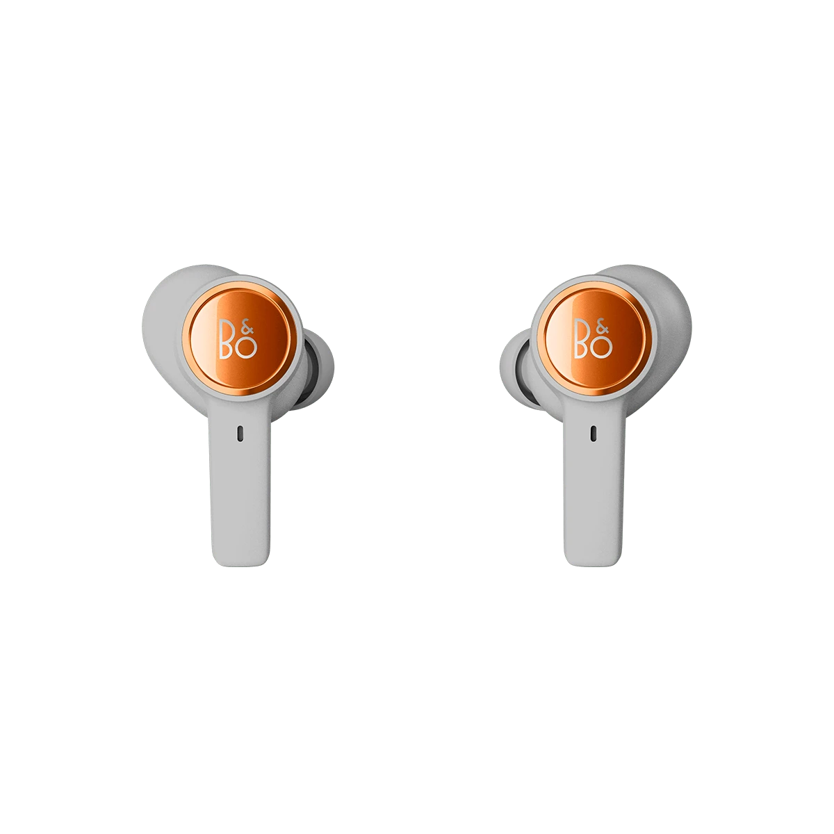 Beoplay Eleven Earbuds showing B&O logo in Copper Tone
