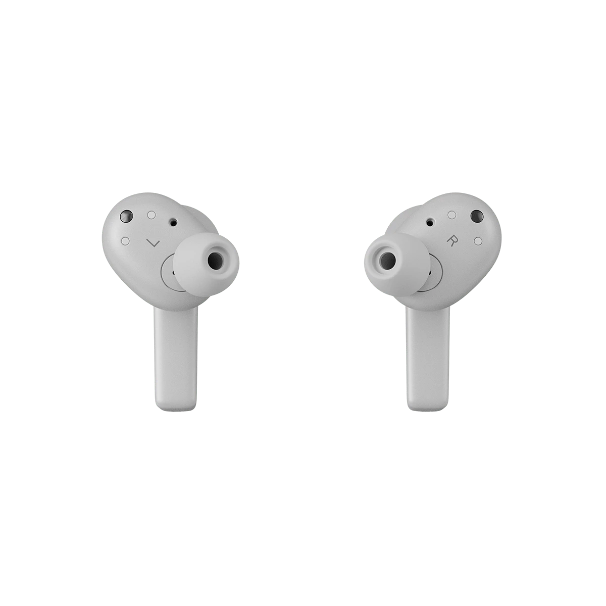Beoplay Eleven earbuds in Copper Tone showing the silicone tips