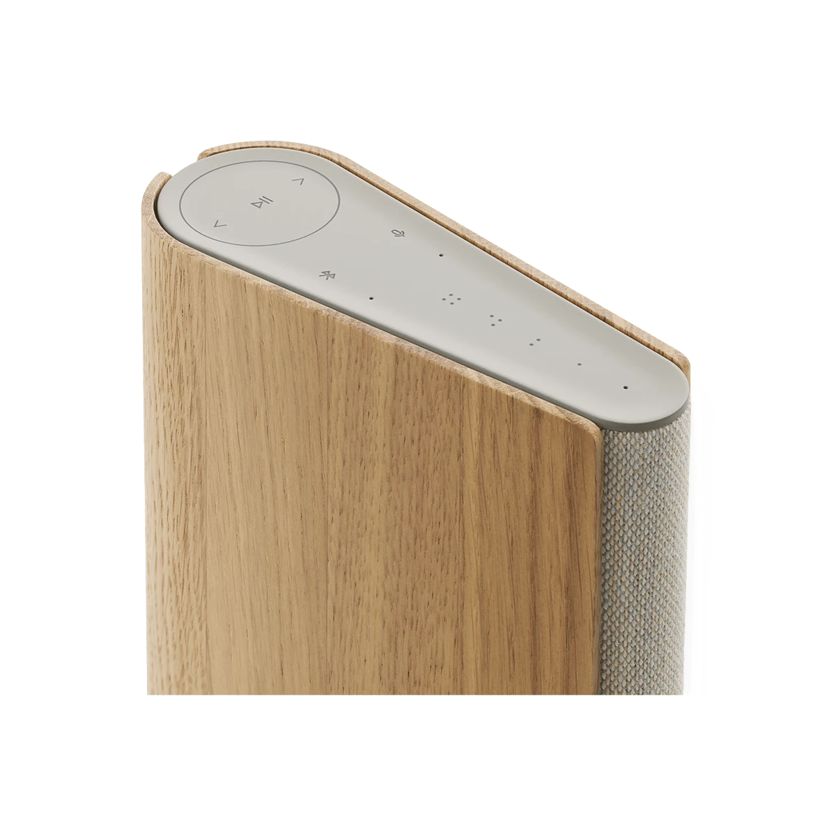 Beosound Emerge speaker side detail view of the user interface