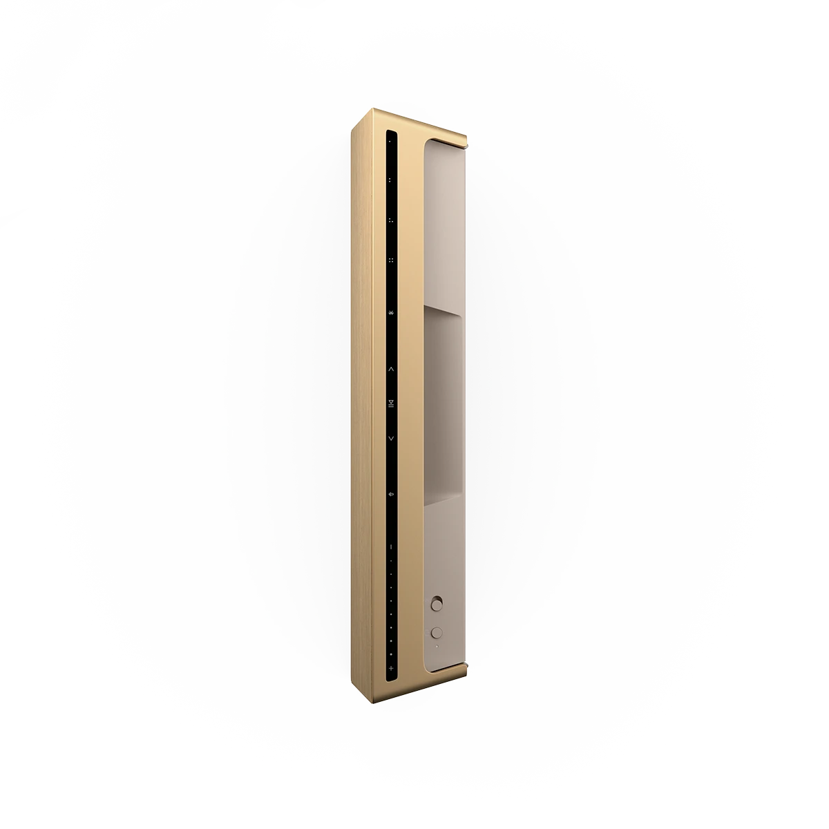 Beosound Level speaker in Gold Tone from the top