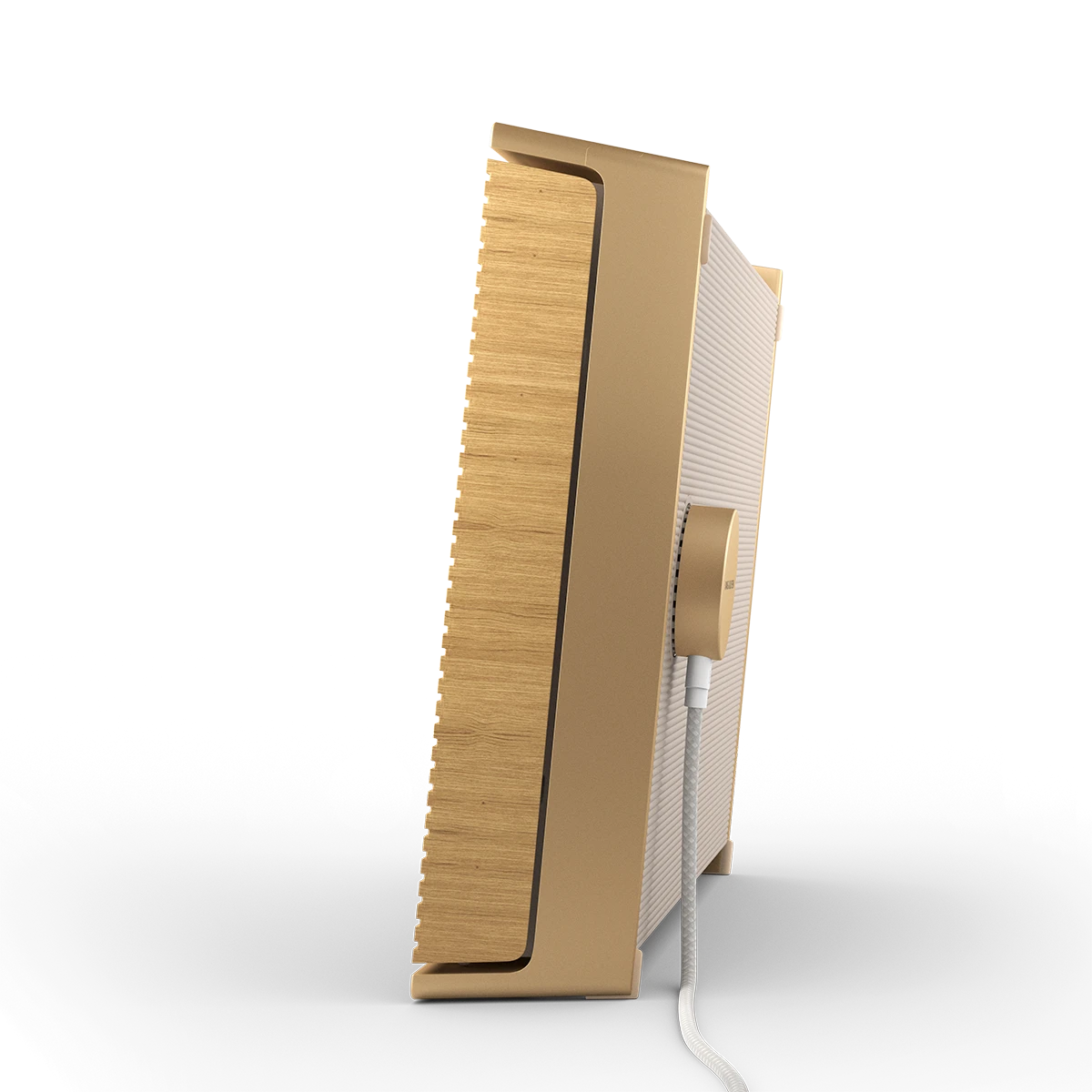 Beosound Level speaker in Gold Tone while charging